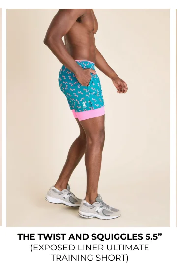 Exposed Liner Ultimate Training Short: The Twist And Squiggles 5.5"