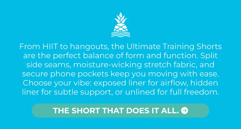 From HIIT to hangouts, the Ultimate Training Shorts are the perfect balance of form and function. Split side seams, moisture-wicking stretch fabric, and secure phone pockets keep you moving with ease. Choose your vibe: exposed liner for airflow, hidden liner for subtle support, or unlined for full freedom.