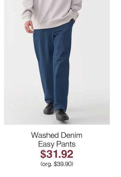 Shop Washed Denim Easy Pants