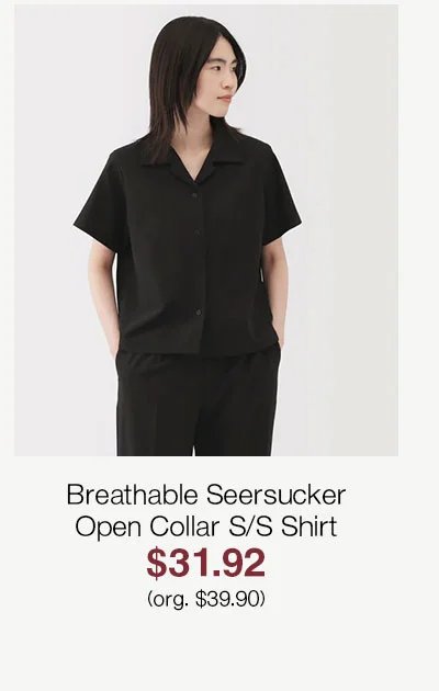 Shop Breathable Seersucker Open Collar S/S Shirt