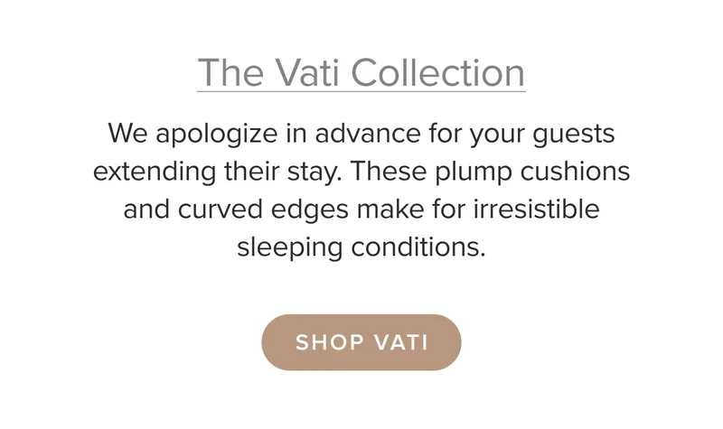 These plump cushions and curved edges make for irresistible sleeping conditions. Shop Vati.