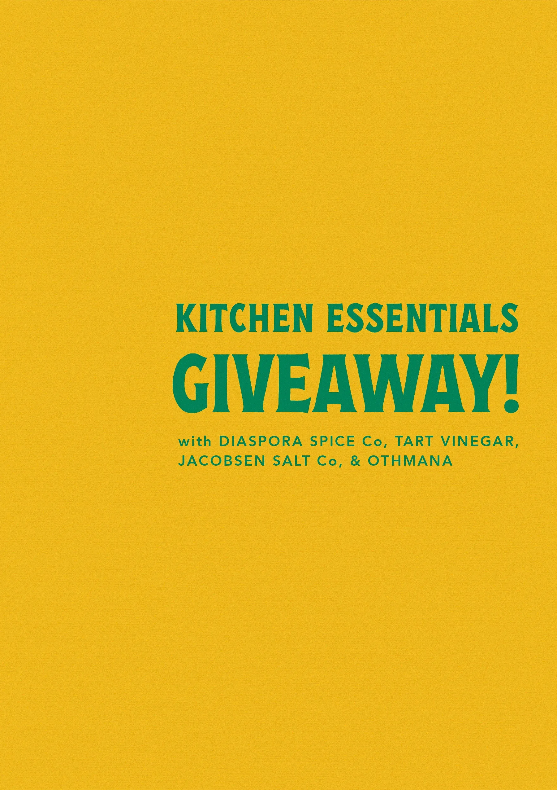 Kitchen essentials giveaway!