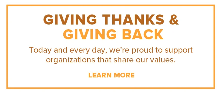 Giving Thanks & Giving Back