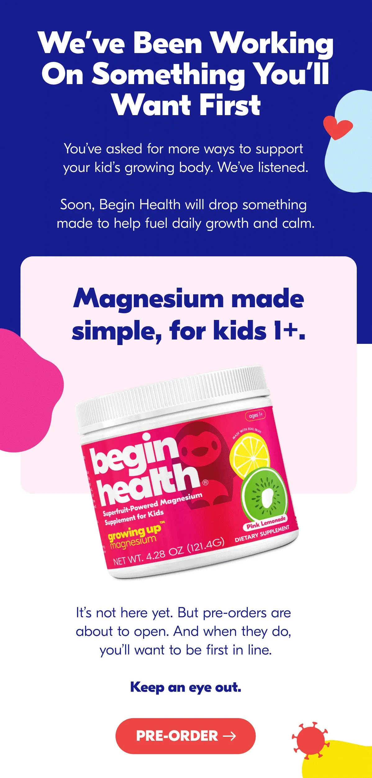 Magnesium made simple, for kids 1+.