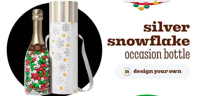 SILVER SNOWFLAKE OCCASION BOTTLE