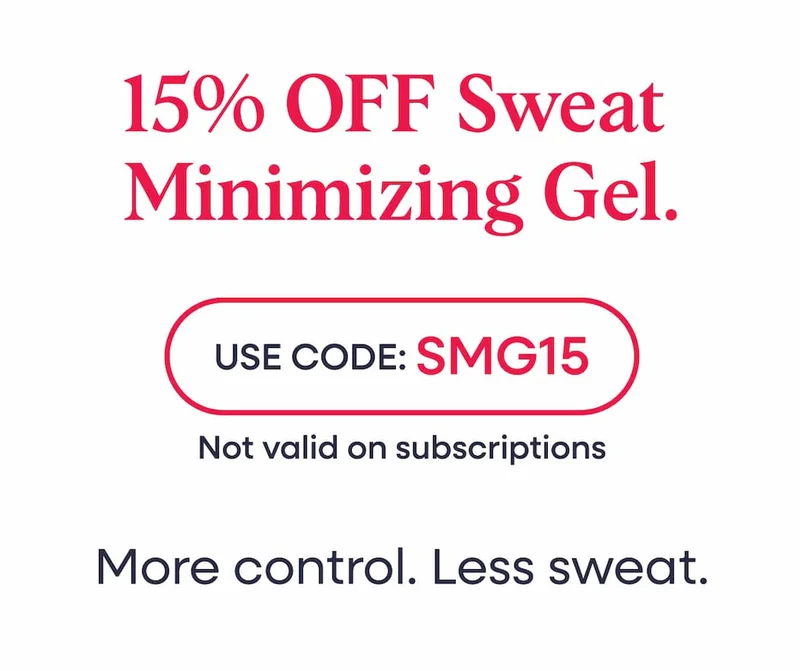 15% OFF Sweat Minimizing Gel