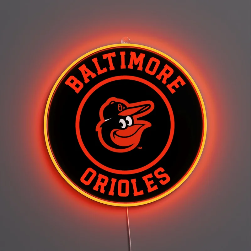 Image of Baltimore Orioles Rounded Logo, LED neon sign