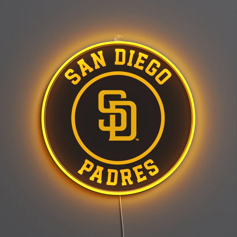 Image of San Diego Padres Rounded Logo, LED neon sign