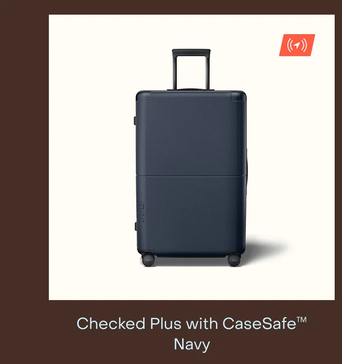 Checked Plus with CaseSafe Navy