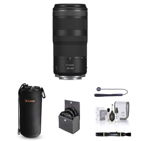 Canon RF 100-400mm f/5.6-8 IS USM Lens, Bundle with 67mm UV Filter, Lens Cap Tether, Lens Case, LensPen Lens Cleaner and Cleaning Kit