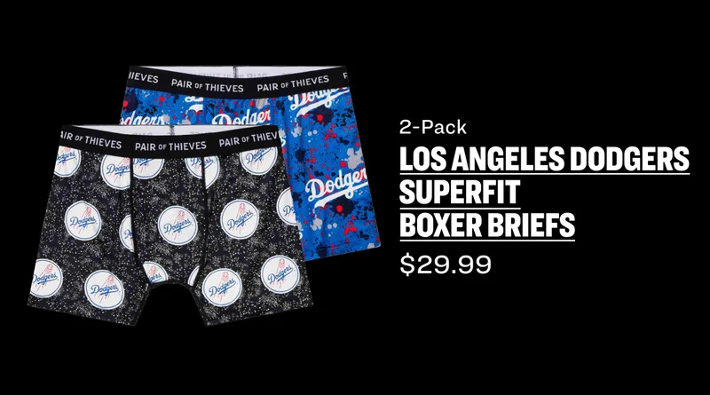 2-Pack LOS ANGELES DODGERS SUPERFIT  BOXER BRIEFS $29.99