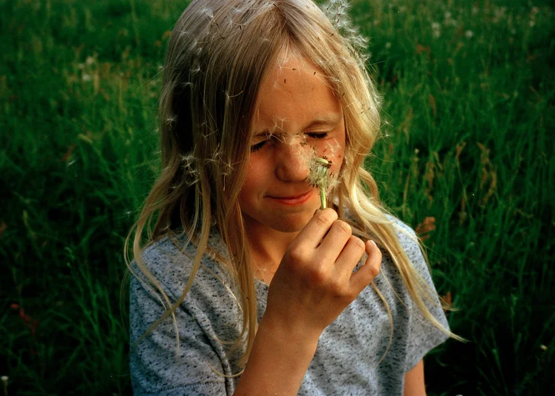 Freja, 8 years old, plays in her garden in the middle of the Danish countryside, surrounded by forests and lakes. The Japanese practice of forest bathing encourages people to be more mindful as they spend time in nature—and studies show it has particular benefits for children.