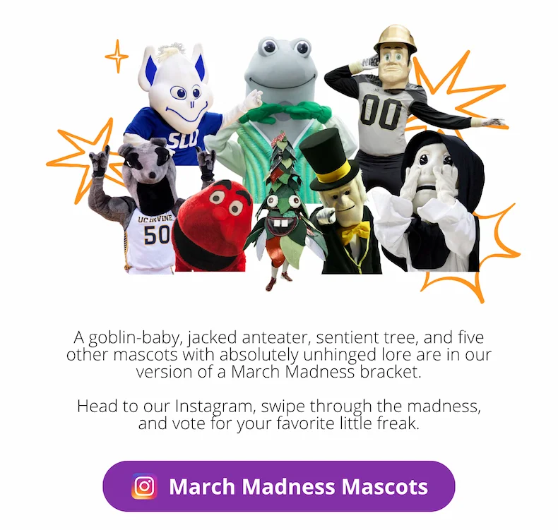 Vote for your fav March Madness mascot