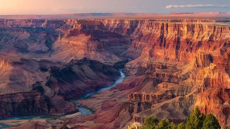 Image description: Sunset at Desert View Point, Grand Canyon National Park