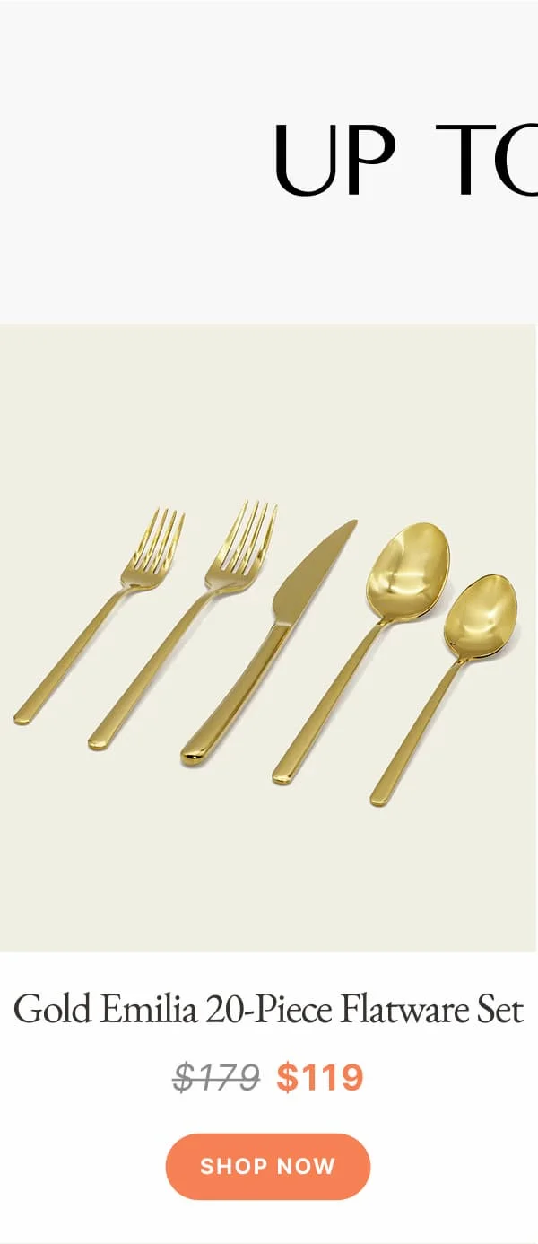 Gold Emilia 20-Piece Flatware Set