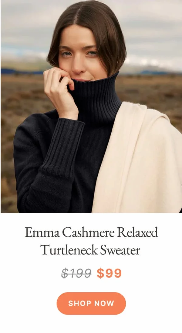 Emma Cashmere Relaxed Turtleneck Sweater