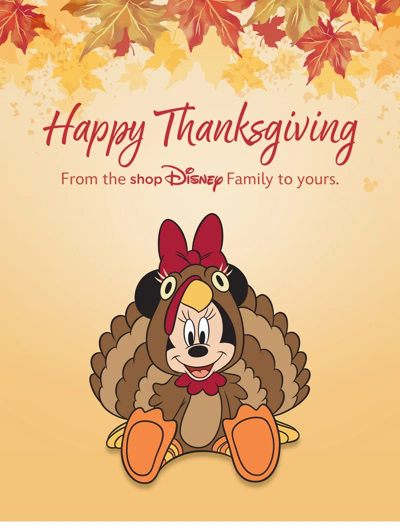 HAPPY THANKSGIVING! From the shopDisney Family to yours. | Shop Now