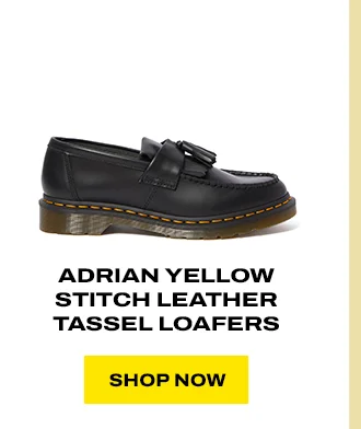 Adrian Yellow Stitch Leather Tassel Loafers