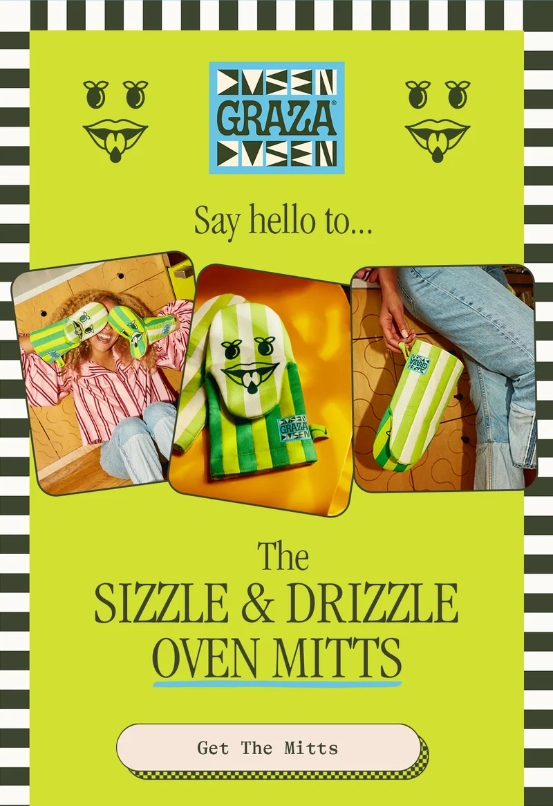 MEET THE SIZZLE & DRIZZLE OVEN MITTS