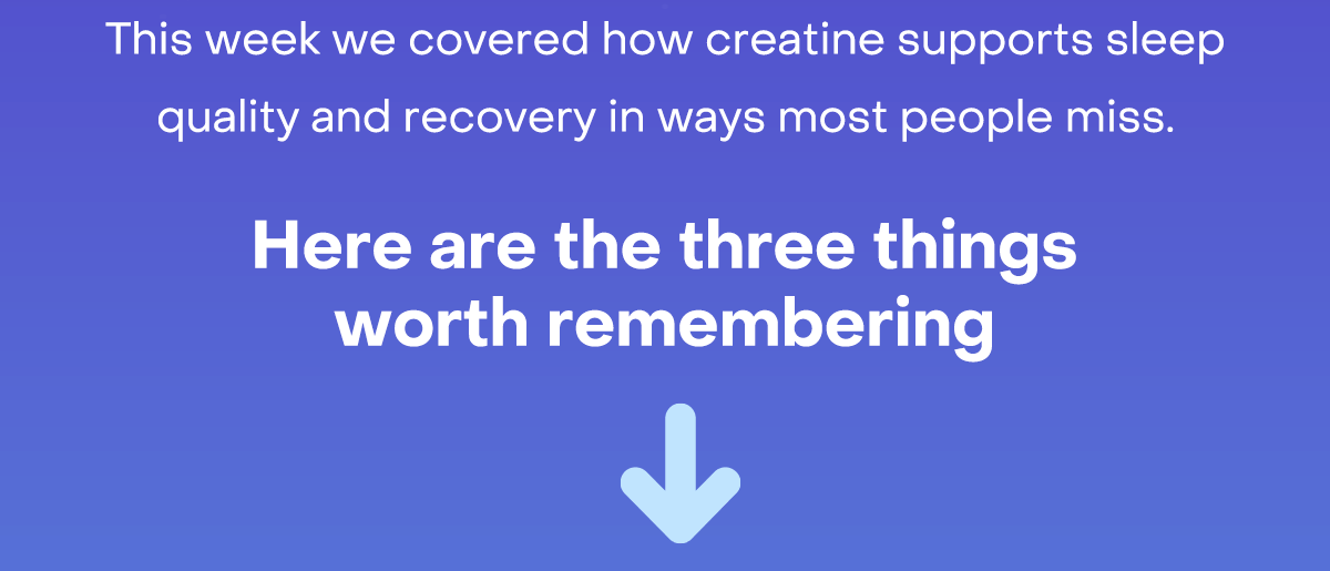 Here are the three things worth remembering: