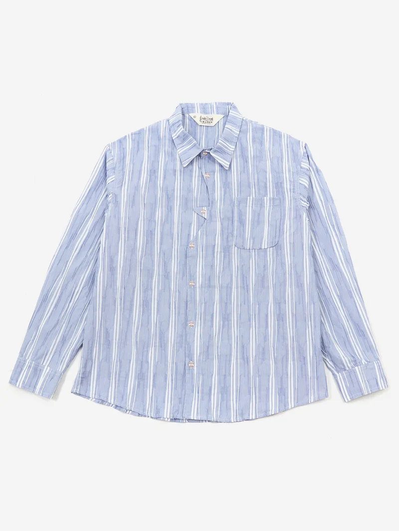 Image of Brain Dead Organic Placket Shirt - Blue