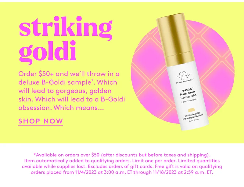 Free deluxe sample with $50 spend