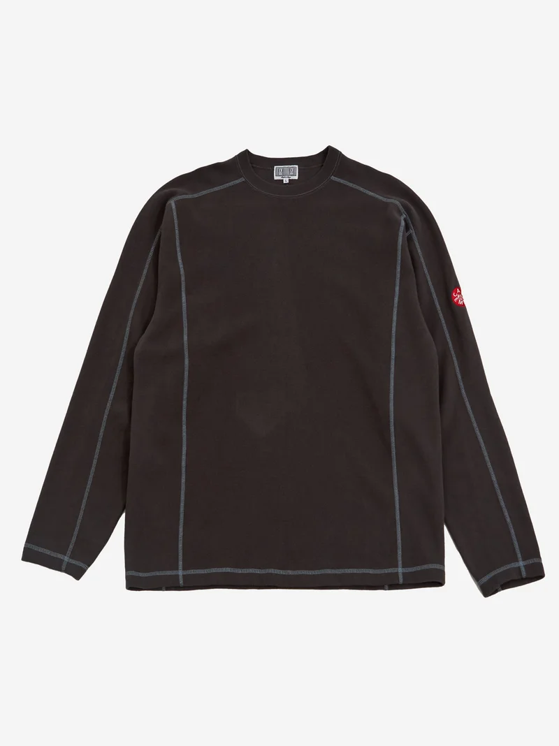 Image of C.E Cav Empt Crew Neck Double Knit - Charcoal