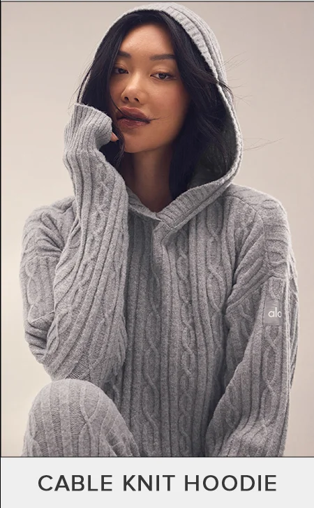 CABLE KNIT HOODIE