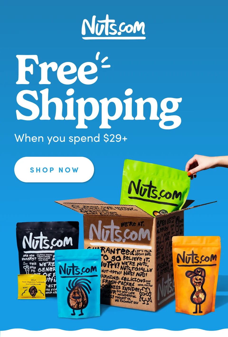 FREE SHIPPING when you spend $29+: last chance; Shop Now
