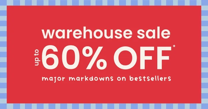 warehouse sale up to 60% OFF