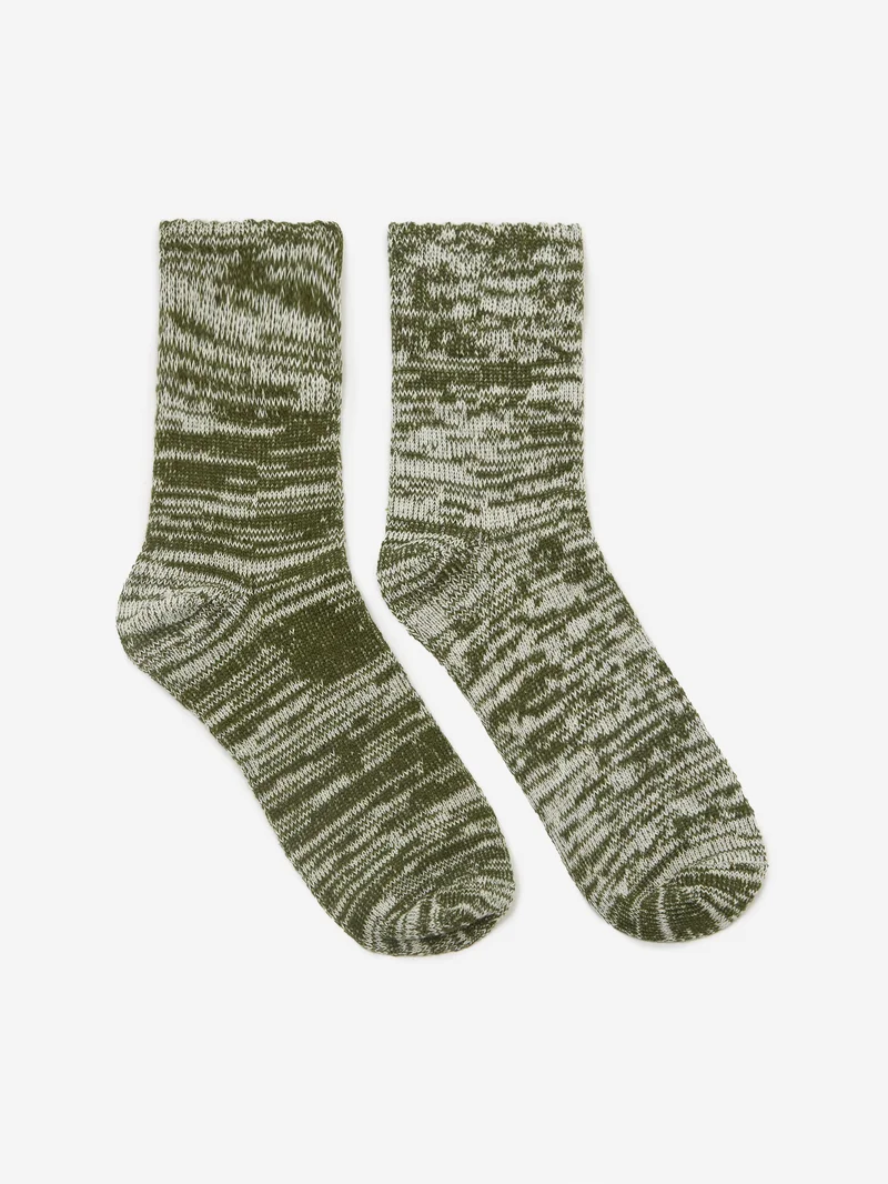 Image of Goodhood Worldwide Space Dye Socks - Green/White