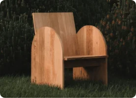 wooden chair in nature