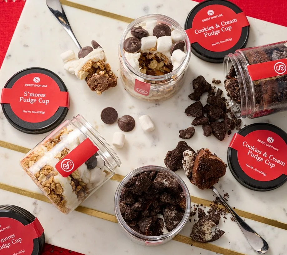 Sweet Shop (4) 6oz Flavor Explosion Layered Fudge Cups
