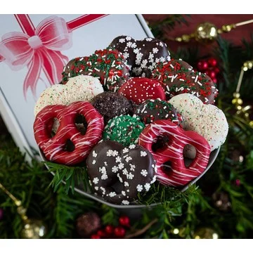 Landies Candies 12 Piece Holiday Pretzel and Cookie Sampler