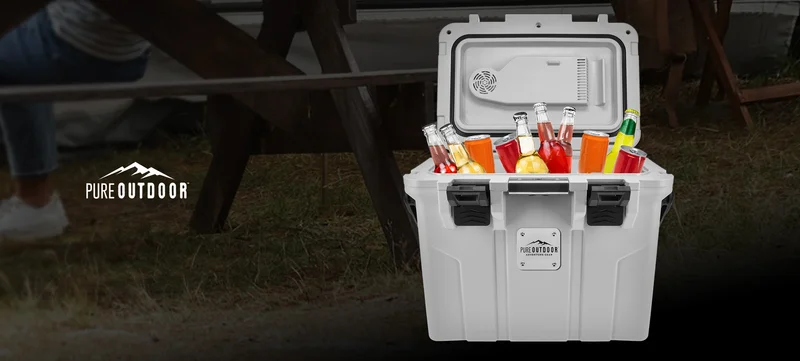 Pure Outdoor by Monoprice Emperor 15 Portable Refrigerator 15L with Car Plug Adapter