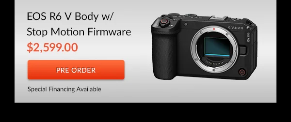 EOS R6 V Body w/ Stop Motion Firmware
