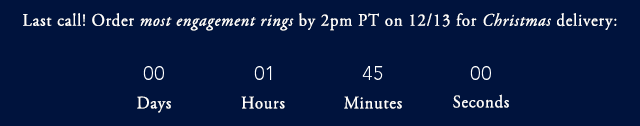 Order an engagement ring now for delivery before Christmas