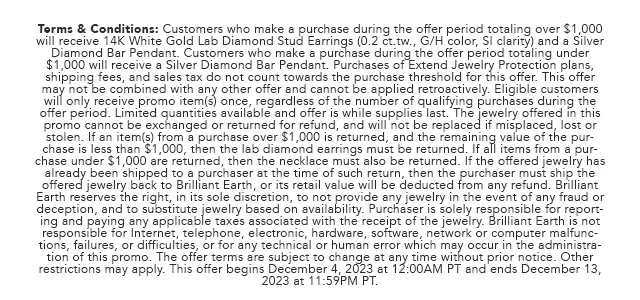 Promo Terms