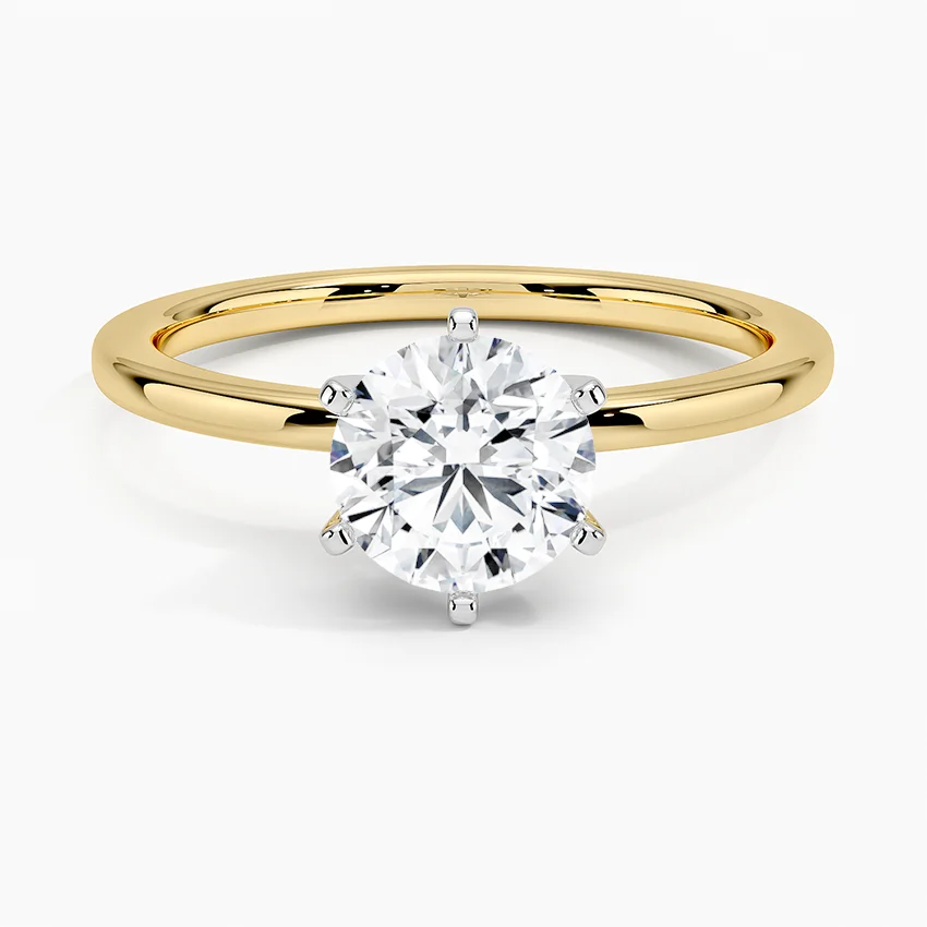 Petite Comfort Fit Six-Prong Solitaire Ring