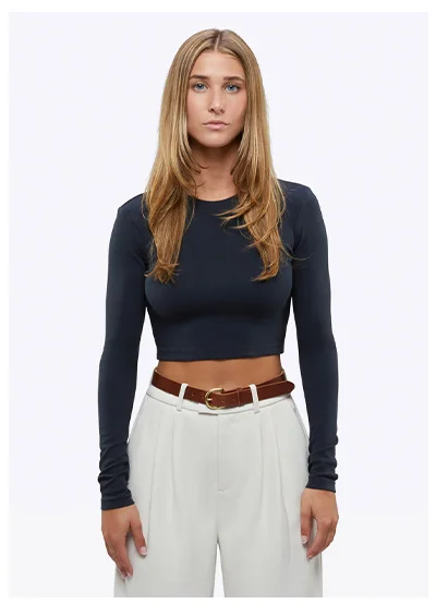 Obsidian Long Sleeve Tomboy Tee