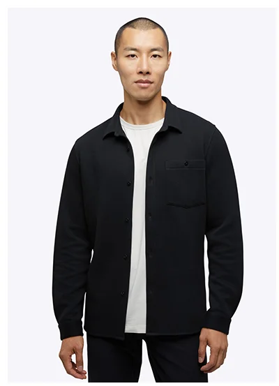 Black Skyline Knit Overshirt