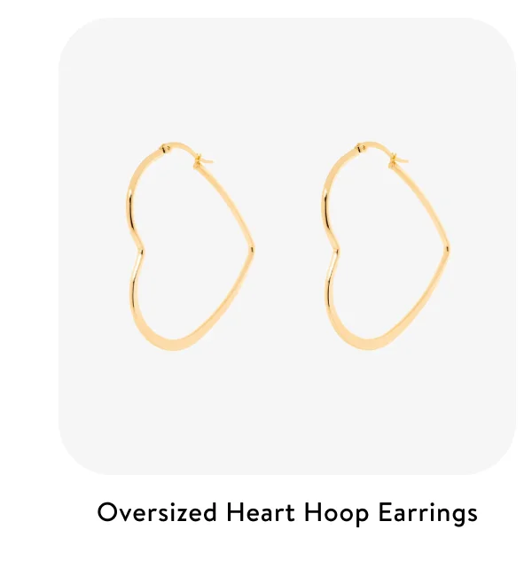 Oversized Heart Hoop Earrings
