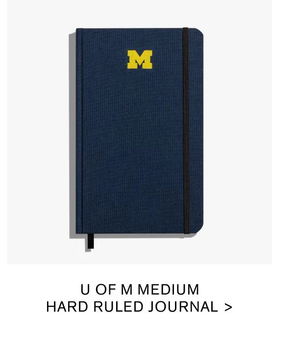 U OF M MEDIUM HARD RULED JOURNAL >