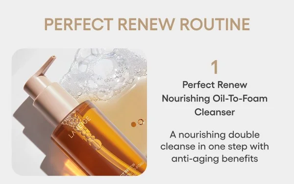 perfect renew oil to foam cleansers