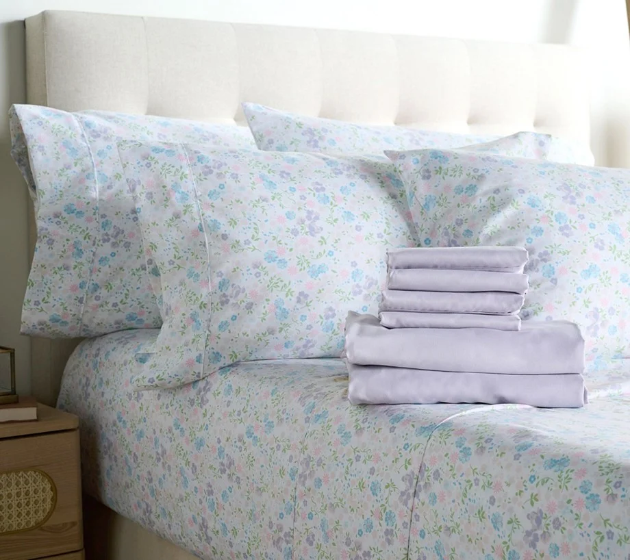 Home Reflections 2pk Double Brushed Sheet Sets with Extra Cases