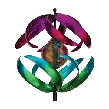 Regal Art & Gift Solar Vertical Wind Spinner -Swirl