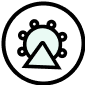 Image description: Graphic icon of a ferris wheel.