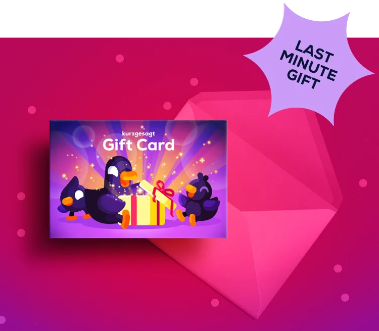 The Perfect Last Minute Gift - a kurzgesagt gift card