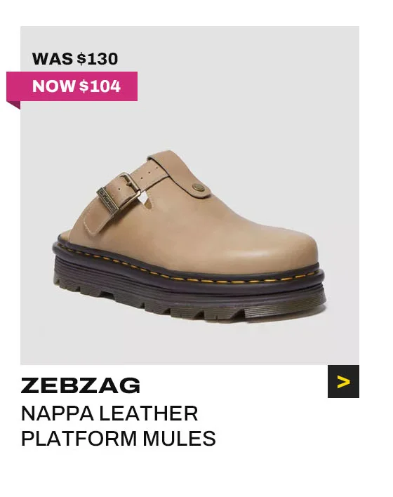 Zebzag Rustique Leather Platform Mules