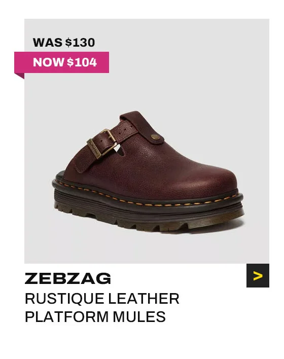 Zebzag Rustique Leather Platform Mules
